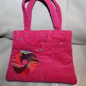 Pink Corduroy Jeans Purse for Girls
